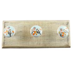 Multicolor Bird Ceramic Wooden Hook Online