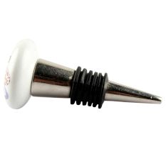 White Base Bee Ceramic Wine Stopper