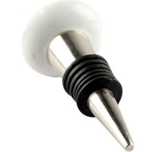 White Base Bee Ceramic Wine Stopper