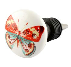 Multicolor Butterfly Ceramic Wine Stopper
