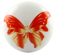 Red Butterfly Ceramic Wine Stopper