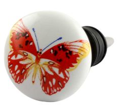 Multicolor Butterfly Ceramic Wine Stopper Online