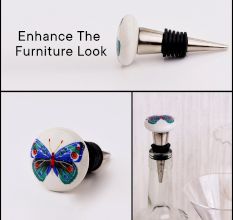 Multicolor Butterfly Ceramic Wine Stopper Online