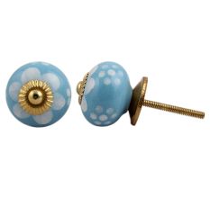 Blue Flower Knob