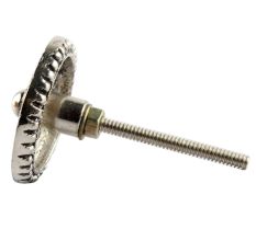 Silve Wheel Flower Drawre Knob in Aluminium