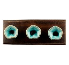 Sea Green Ceramic Wooden Hook