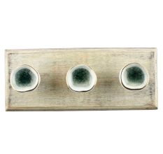 White Ceramic Wooden Hook