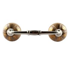 Golden Leaf Ceramic Floral Bridge Handle