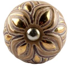 Golden Flower Ceramic Floral Wine Stopper