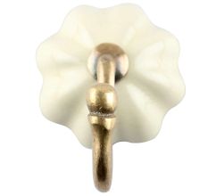 Cream Melon Shape Ceramic Wall Hook Online