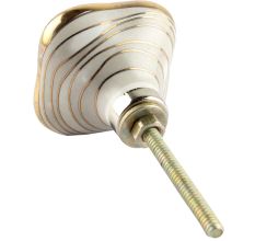 Light Grey Square Ceramic Knob