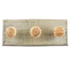 Mustard Bone  Knob Wooden Hook