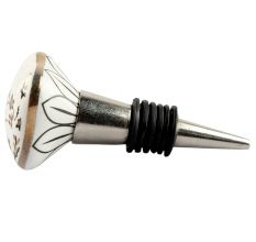 Golden Leaf Square Ceramic Wine Stopper