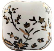 Golden Leaf Square Ceramic Wine Stopper