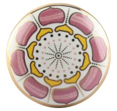 Pink Wheel Flower Ceramic Wardrobe Knob Online