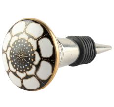 Golden Ceramic Floral Wine Stopper Online