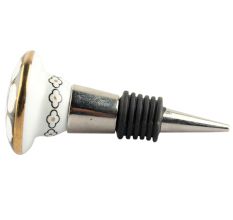 Golden Ceramic Floral Wine Stopper Online