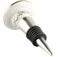 Golden Ceramic Floral Wine Stopper Online