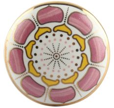 Pink Wheel Flower Ceramic Wine Stopper