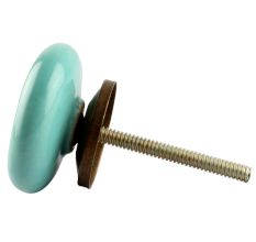Sea Green Leaf Ceramic Flat Drawer Knob Online