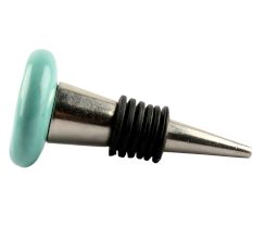 Sea Green Leaf Flower Ceramic Wine Stopper