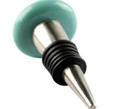 Sea Green Leaf Flower Ceramic Wine Stopper