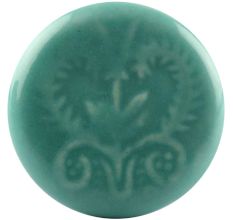 Sea Green Leaf Flower Ceramic Wine Stopper
