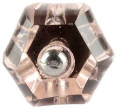 Pink Hexagon Glass Cut Wine Stopper Online