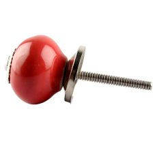 Solid Red Small Ceramic Cabinet Knob Online