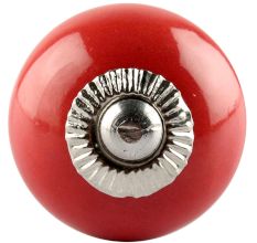Solid Red Small Ceramic Cabinet Knob Online