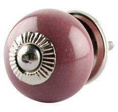 Solid Purple Small Ceramic Drawer Knob
