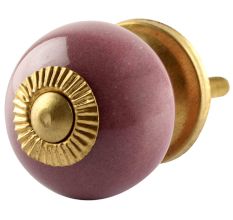 Solid Purple Small Ceramic Drawer Knob
