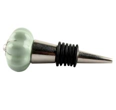 Sage Green Silve Line Medium Ceramic Wine Stopper 