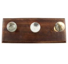 Clear Round Glass Wooden Hook