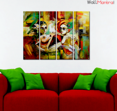 Radha Krishna  Premium Quality Canvas Wall Hanging