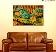 Buddha Wall Painting Premium Quality Canvas  Wall Hanging