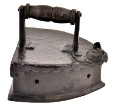 Iron Press With a Wooden Handle