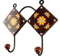 Yellow Sunflower Ceramic Tile Hook
