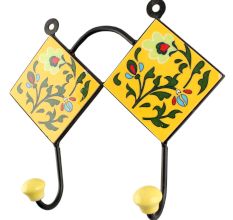 Green Leaf Ceramic Tile Hook 