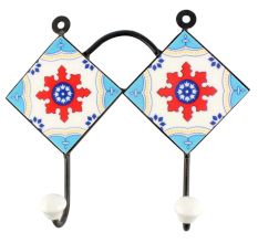 Red Flower Ceramic Tile Hook Online