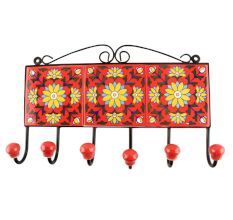 Yellow Sunflower Ceramic Tile Hook