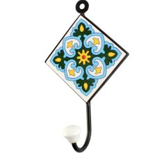 Turquoise Ceramic Tile Hook Online