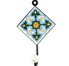 Turquoise Ceramic Tile Hook Online