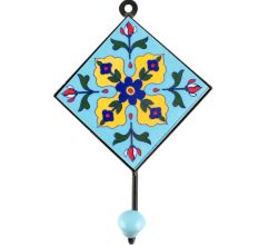 Yellow Flower Ceramic Tile Hook