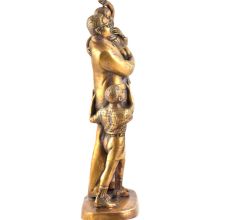 Exquisite Brass Father and Children Statue 