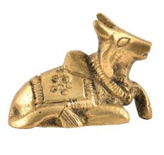 Handmade Brass Sitting Nandi Staute