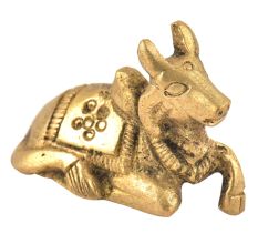 Handmade Brass Sitting Nandi Staute