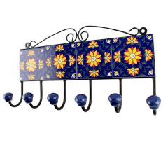 Yellow Sunflower Ceramic Tile Hook