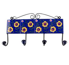 Navy Blue Ceramic Tile Hook Online