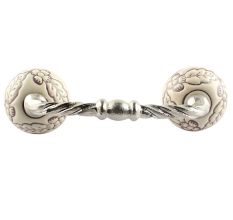 Brown Leaf Flower Etched Ceramic Cut Bridge Handle Online